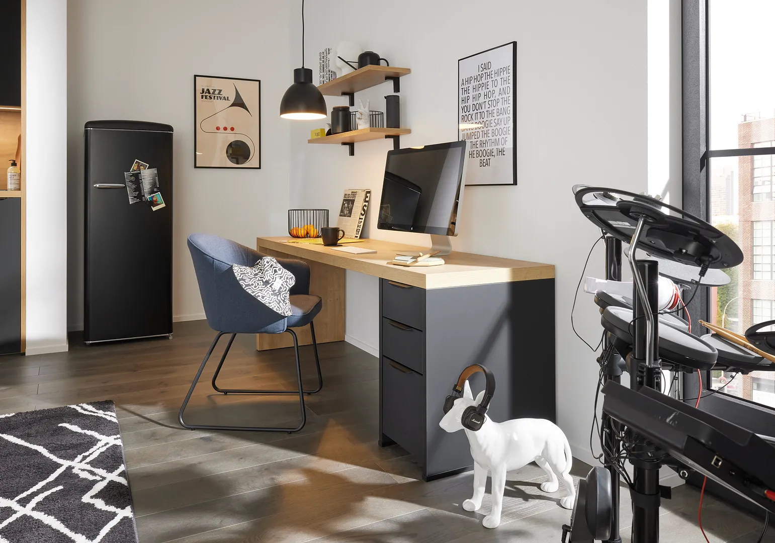 Nolte Perfect Plus Schwarz softmatt — detal aranżacji