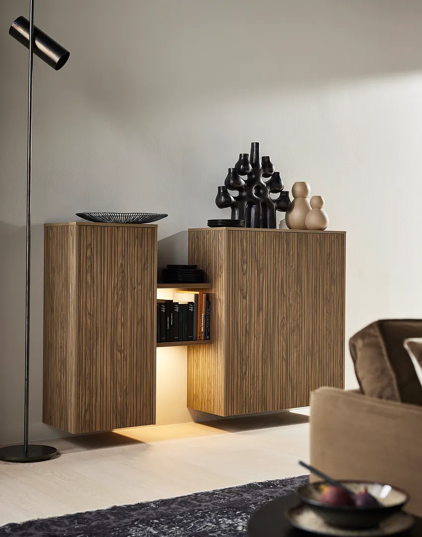Nolte Artline Stripe Wood Choco / Soft Lack Sepiabraun — detal aranżacji